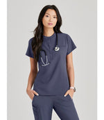 Load image into Gallery viewer, Mission Top by Barco Unify/ 1 Pocket Collar Tuck in Top - Scrub Hub
