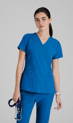 Load image into Gallery viewer, Pulse Top by Barco One/ Anti-Static V-Neck Scrub Top - Scrub Hub
