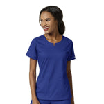 Load image into Gallery viewer, 4 Pocket Notch Neck Top Plus Size - Scrub Hub
