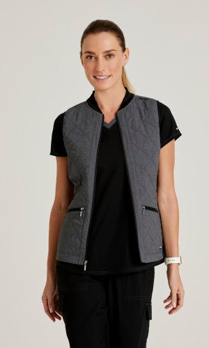 Cristina Spandex Stretch Vest by Barco Grey's Anatomy/ 2 Pocket Two Toned Quilted Vest - Scrub Hub