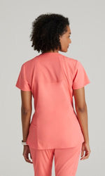 Load image into Gallery viewer, Racer Top by Barco One/ 4 Pocket V-Neck Breathable Scrub Top - Scrub Hub
