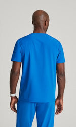 Load image into Gallery viewer, Velocity Top by Barco One/ Men&#39;s 2 Pocket Ribbed V-Neck Top - Scrub Hub
