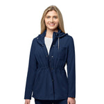 Load image into Gallery viewer, Women&#39;s Convertible Hood Utility Fashion Jacket - Scrub Hub
