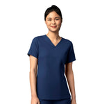 Load image into Gallery viewer, Women&#39;s Fitted 3-Pocket V-Neck Top - Scrub Hub
